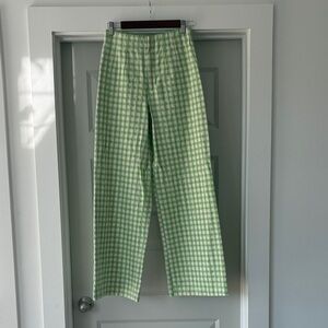 Zara Green Checkered Trousers